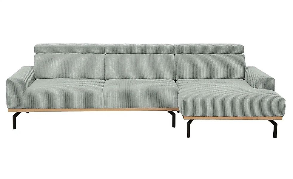 Max Winzer Ecksofa mit Holzsockel  Emmi  ¦ silber ¦ Maße (cm): B: 280 H: 92 günstig online kaufen