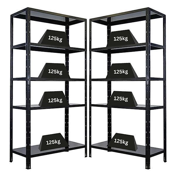PROREGAL Mega Deal 2x Schwerlastregal Ares HxBxT 180x90x40cm Fachlast 125 k günstig online kaufen