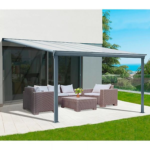 Floraworld Terrassenüberdachung Anthrazit 312 cm x 303 cm günstig online kaufen