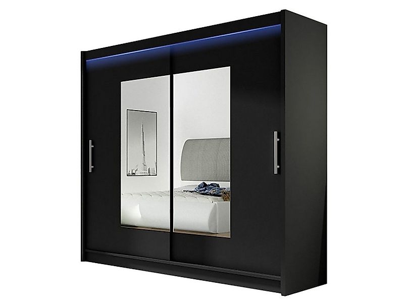 MIRJAN24 Kleiderschrank London VII (mit Schiebetüren, Spiegel) Modernes Sch günstig online kaufen