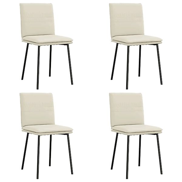 vidaXL Esszimmerstühle 4 Stk Creme Samt 3315353 günstig online kaufen