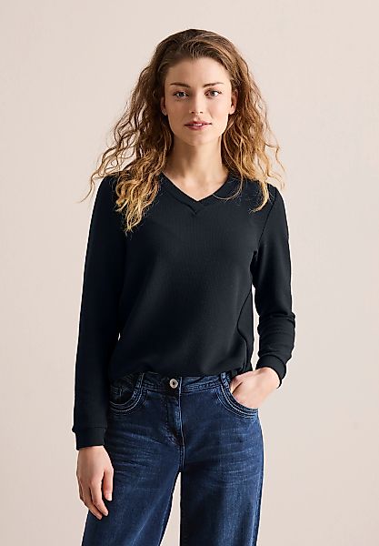 Cecil Langarmshirt, aus softem Materialmix günstig online kaufen