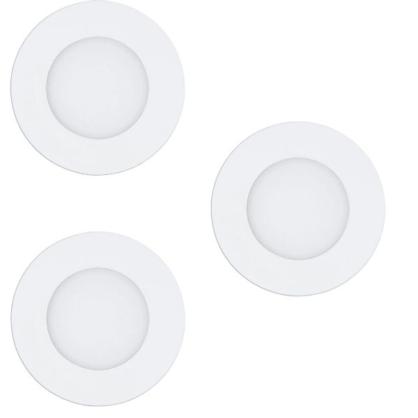 Eglo LED-Einbauleuchte Zigbee Fueva-Z Rund Weiß 3 Stk. 2,8 W günstig online kaufen