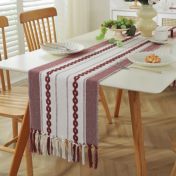 BYSURE Tischläufer (1-tlg), Tischläufer mit 3D-Blumenquaste günstig online kaufen