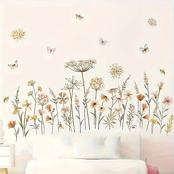 Montegoni Wandsticker Vintage Botanischer Wandaufkleber – Pusteblumen & Äst günstig online kaufen