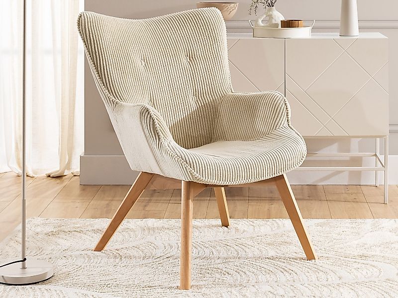 S-Style Möbel Loungesessel Lenari aus Cordstoff günstig online kaufen