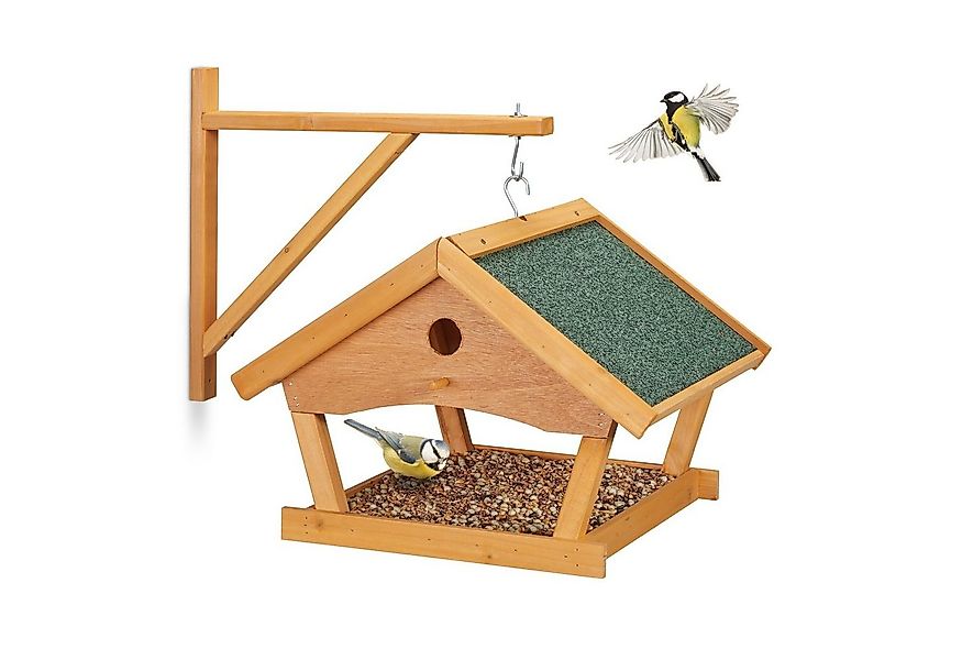 relaxdays Vogelhaus Vogelfutterhaus Wand günstig online kaufen