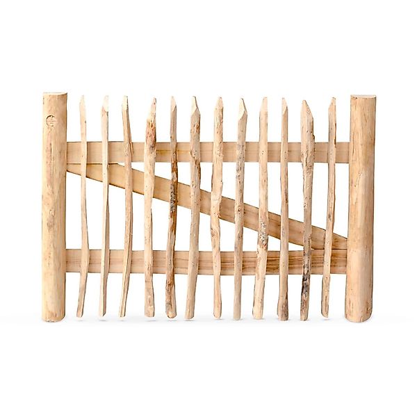 Stiltreu Genageltes Staketenzaun-Tor Edelkastanie Breite 120 cm Höhe 80 cm günstig online kaufen