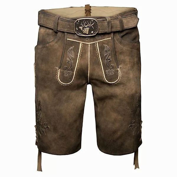 Spieth & Wensky Trachtenlederhose Lederhose Herren kurz - HAVEL - tabak günstig online kaufen