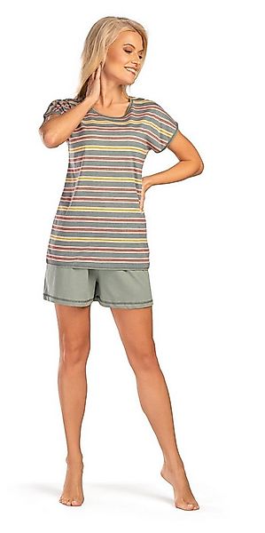 Consult-Tex Shorty Damen Shorty Pyjama (Packung) geringeltes Druckdessin günstig online kaufen