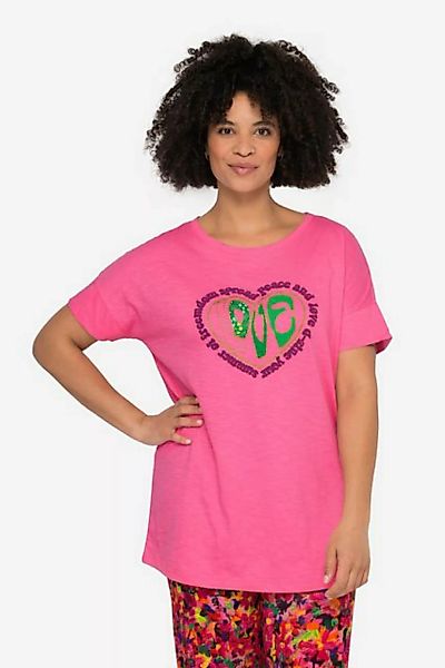 Janet & Joyce Rundhalsshirt T-Shirt oversized LOVE Motiv Halbarm günstig online kaufen