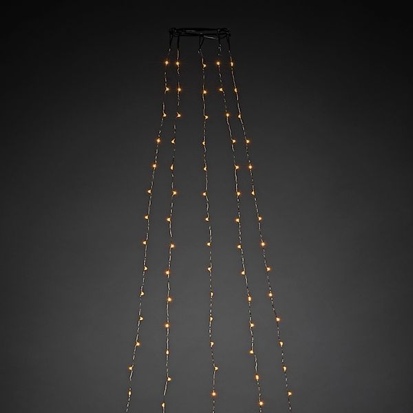 LED Baummantel mit Ring mit Tropfen 180 bernsteinfarbenen LEDs innen günstig online kaufen