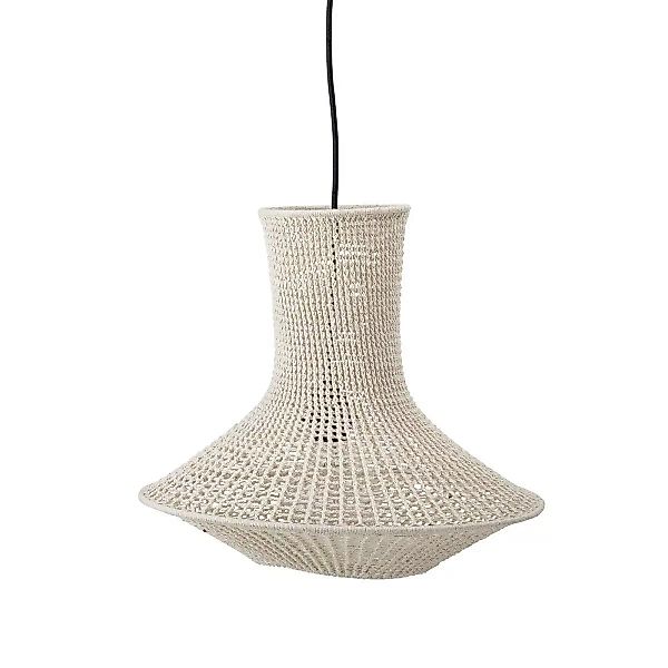 Lampenschirm aus Eisen und Baumwolle in Beige günstig online kaufen