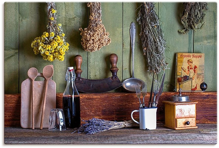 Artland Wandbild "Rustikale Küchenszene" Innenarchitektur 1 Stk. tlg. als L günstig online kaufen