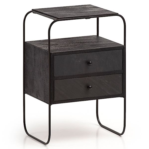 FINEBUY Nachttisch FB55692 (Mango Massivholz Metall, günstig online kaufen