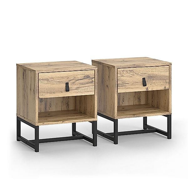 Vicco Nachtschrank Ezra, Eiche, 39 x günstig online kaufen