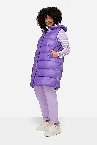 Angel of Style Steppweste Stepp-Longweste Kapuze Seitenschlitze ärmellos günstig online kaufen