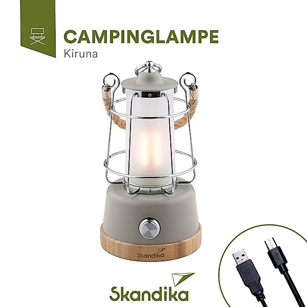 Skandika LED Gartenleuchte Campinglampe Kiruna aufladbar günstig online kaufen