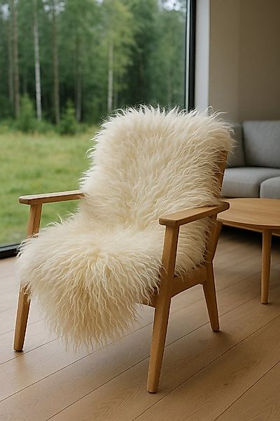 Provellus Fellteppich Island Schaffell weiß – Ganzes Naturfell, lockig & ök günstig online kaufen