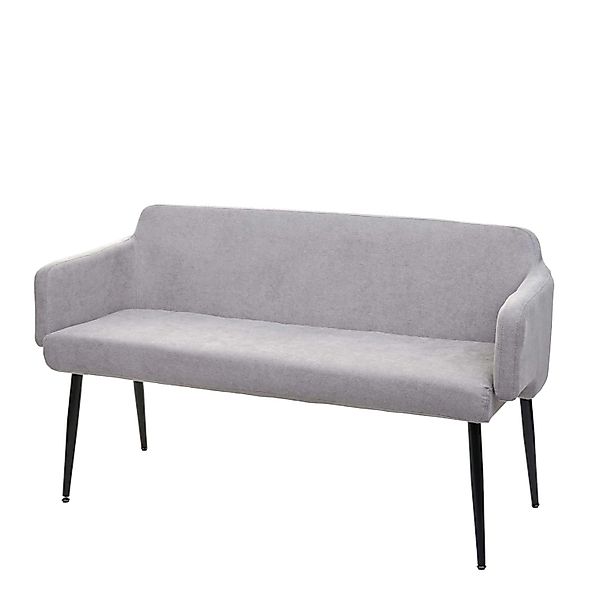 BERLINLODGE Sitzbank 77x133x56cm Sitzhöhe 48cm Rückenlehne Armlehne Stoff/T günstig online kaufen