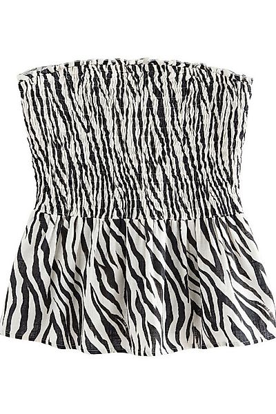 Next Bandeautop Gesmoktes Bandeau-Schlauchtop mit Schößchen (1-tlg) günstig online kaufen