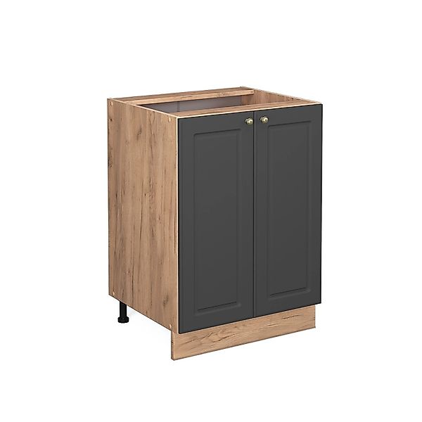 Vicco Küchenunterschrank Fame-Line Anthrazit-Gold/Goldkraft Eiche 60 cm ohn günstig online kaufen