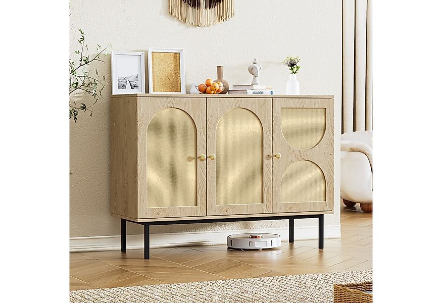 FiveWillowise Sideboard Rattan Anrichte Sideboard, Küchenschrank & Buffetsc günstig online kaufen