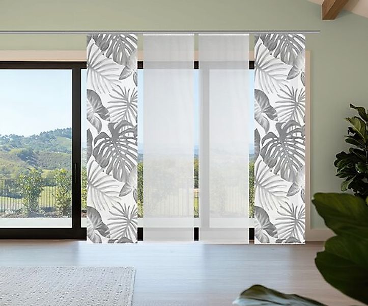 Vision S Schiebegardine »SANJA« Paneelwagen 4 Stk. tlg. Schiebevorhang,Bamb günstig online kaufen