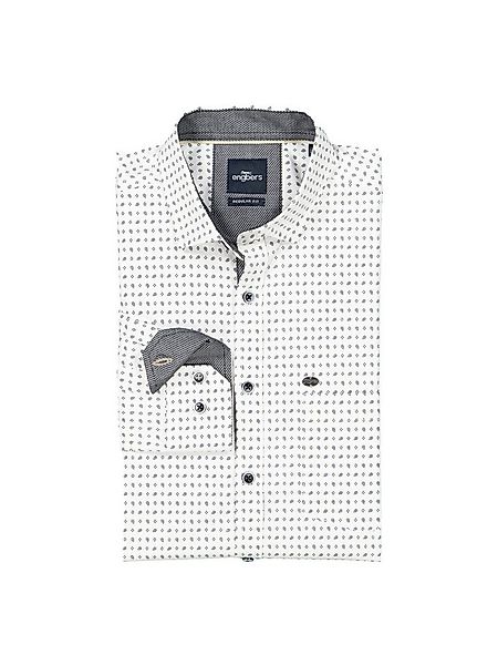 Engbers Langarmhemd engbers Herren Langarm-Hemd gemustert, Reinweiss günstig online kaufen