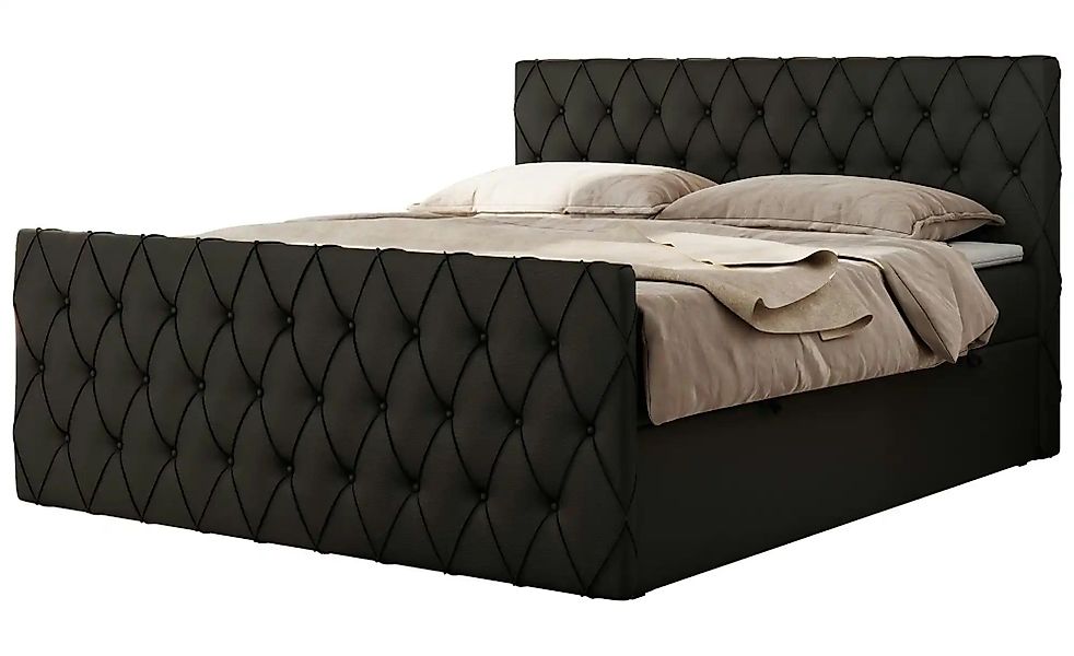 Boxbett mit Bettkasten Miren Duo ¦ schwarz ¦ Maße (cm): B: 141 H: 110 Bette günstig online kaufen