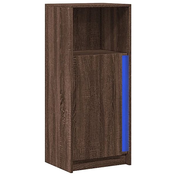 vidaXL LED-Sideboard Braun Eichen-Optik 42,5x34x100 cm Holzwerkstoff 852158 günstig online kaufen