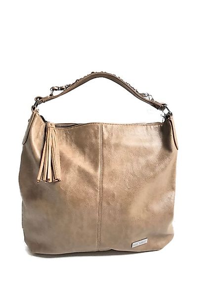 MORE&MORE Handtasche Damen Henkeltasche Kunstleder Taupe 50267-7900 günstig online kaufen