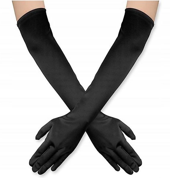 Festivalartikel Kostüm Lange schwarze Retro-Handschuhe 60 cm – Karneval und günstig online kaufen