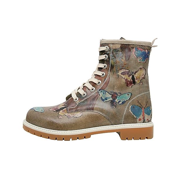 DOGO Schnürboots "Longe Boots Schnürstiefel Still Life Butterflies Damen", günstig online kaufen