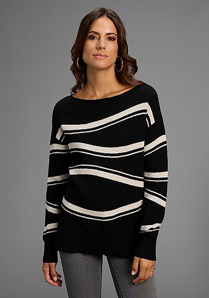 Laura Scott Strickpullover Feinstrickpullover mit schönem Streifenmuster günstig online kaufen