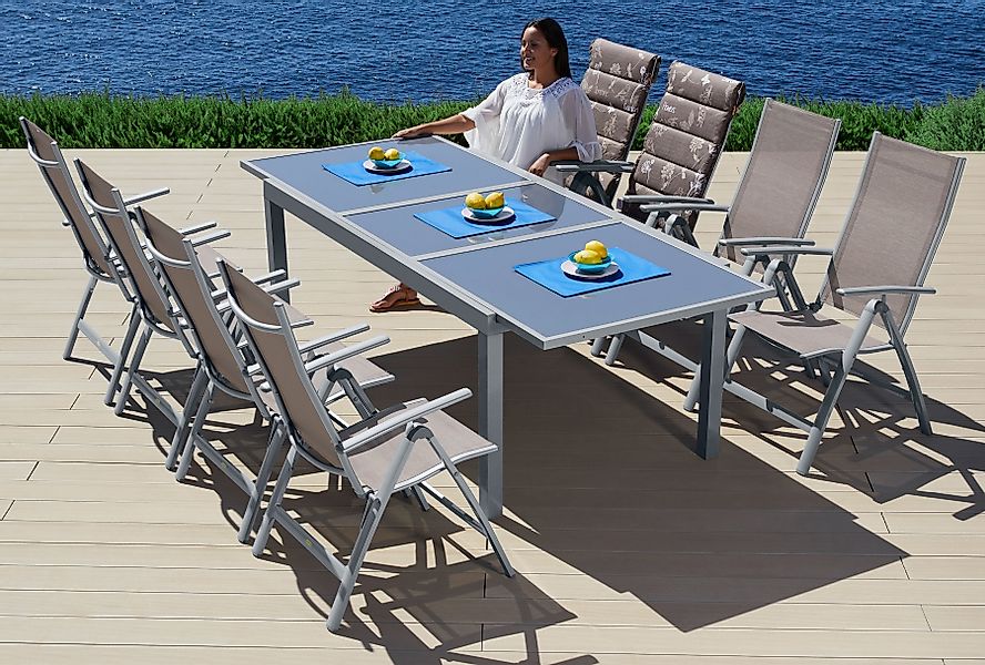 MERXX Garten-Essgruppe Amalfi, (9-tlg), 8 Hochlehner, günstig online kaufen