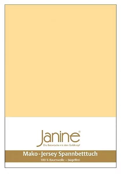 Janine Spannbetttuch Mako-Feinjersey 5007 vanille Größe:  200x200 cm günstig online kaufen