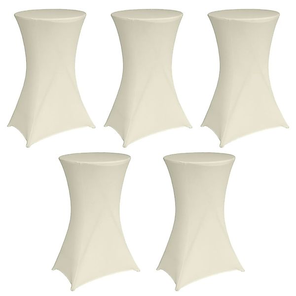 TRUTZHOLM 5x Stehtischhusse Husse Stretch Durchmesser 60cm Beige günstig online kaufen