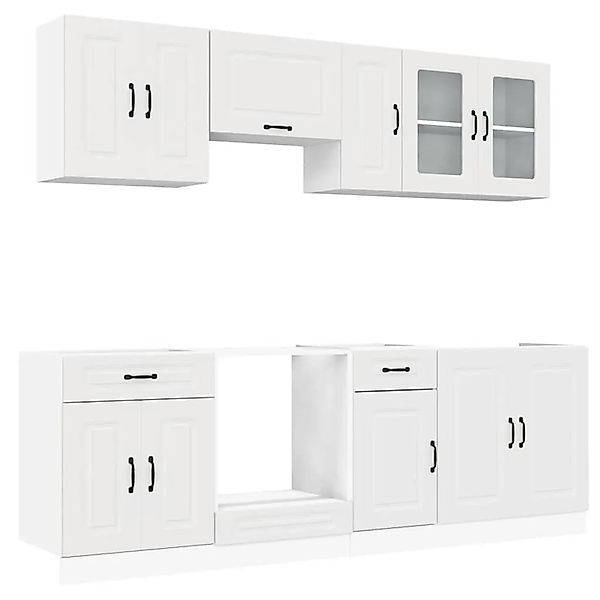 vidaXL 8 Tlg Küchenschrank-Set Kalmar Weiß Holzwerkstoff 3314821 günstig online kaufen