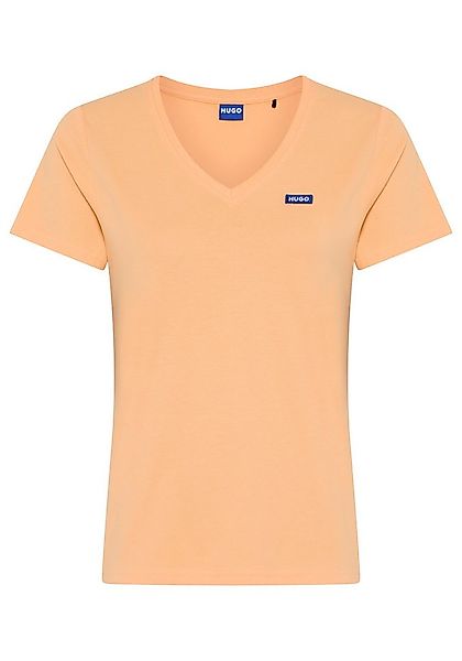 HUGO Blue T-Shirt Classic V mit Logo, V-Ausschnitt günstig online kaufen