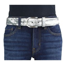 BELTINGER Ledergürtel Damen-Gürtel aus Vollrindleder Metall-Optik günstig online kaufen