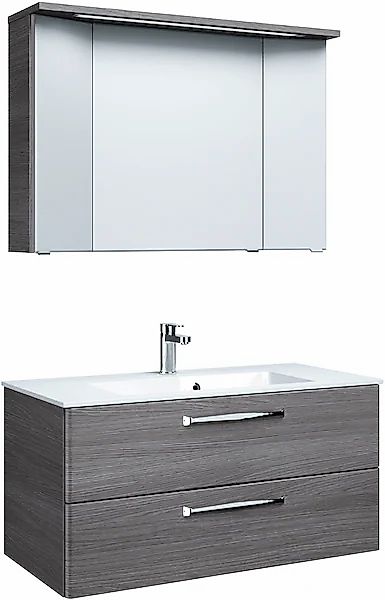 Saphir Badmöbel-Set »Trentino 2-teilig Mineralmarmor-Waschtisch mit LED-Spi günstig online kaufen