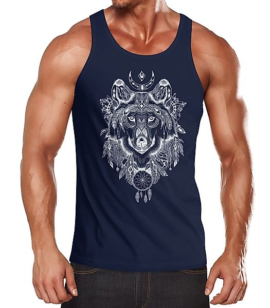Neverless Tanktop Herren Tank Top Wolf günstig online kaufen