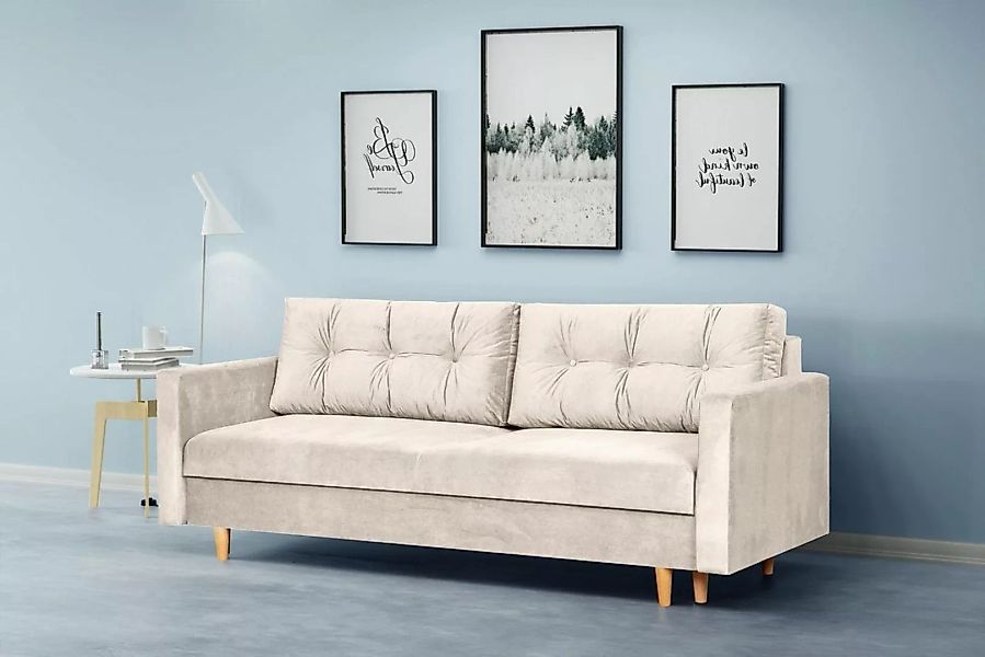 Beautysofa Schlafsofa Sigurd, mit Schlaffunktion und Bettkasten, Polstersof günstig online kaufen