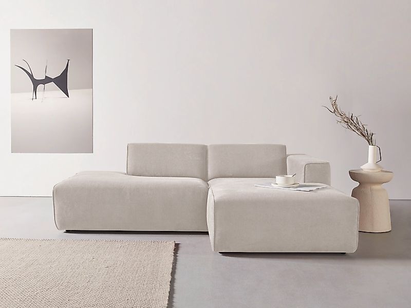 andas Ecksofa "Noord", mit Kedernaht, Breite 227 cm, Cord, Struktur, Websto günstig online kaufen