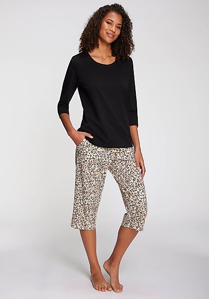 Vivance Dreams Capri-Pyjama, (2 tlg.), mit schönem Animalprint günstig online kaufen
