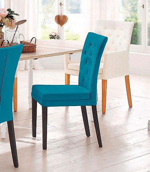 Home affaire 4-Fußstuhl »Colorado«, (Set), 2 St., Luxus-Microfaser, Beine a günstig online kaufen