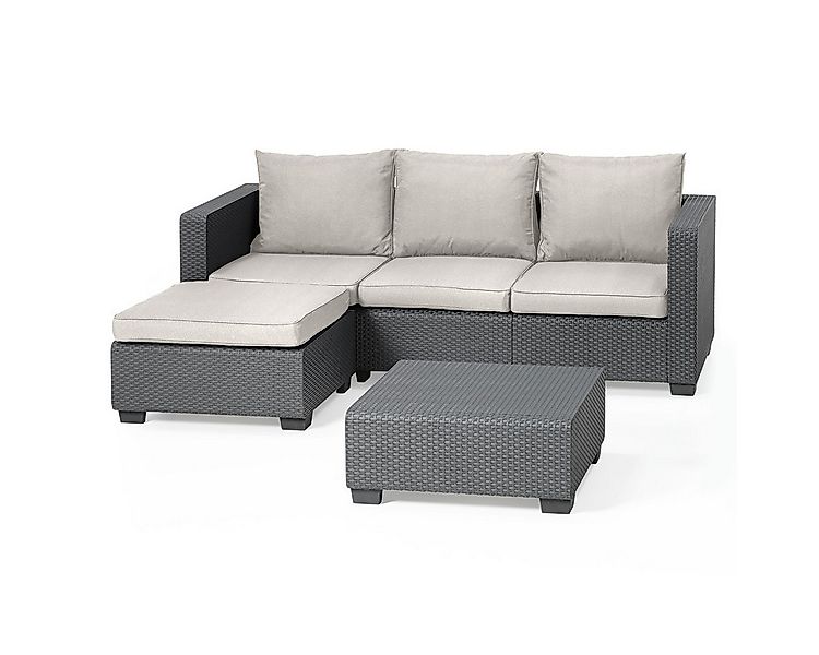 Keter Gartenlounge-Set Allibert Salta Gartenmöbel Set mit Gartensofa, Hocke günstig online kaufen