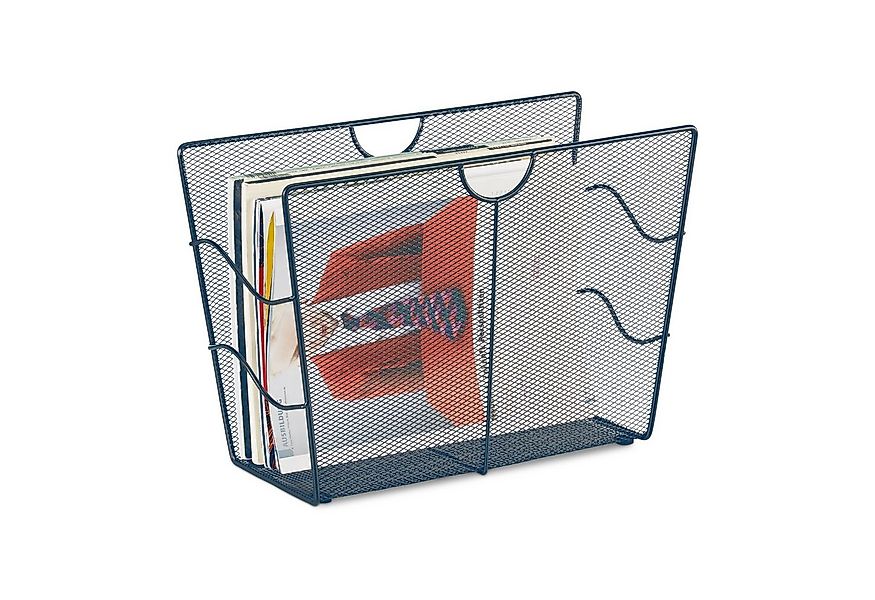 relaxdays Zeitungsständer Metall anthrazit günstig online kaufen