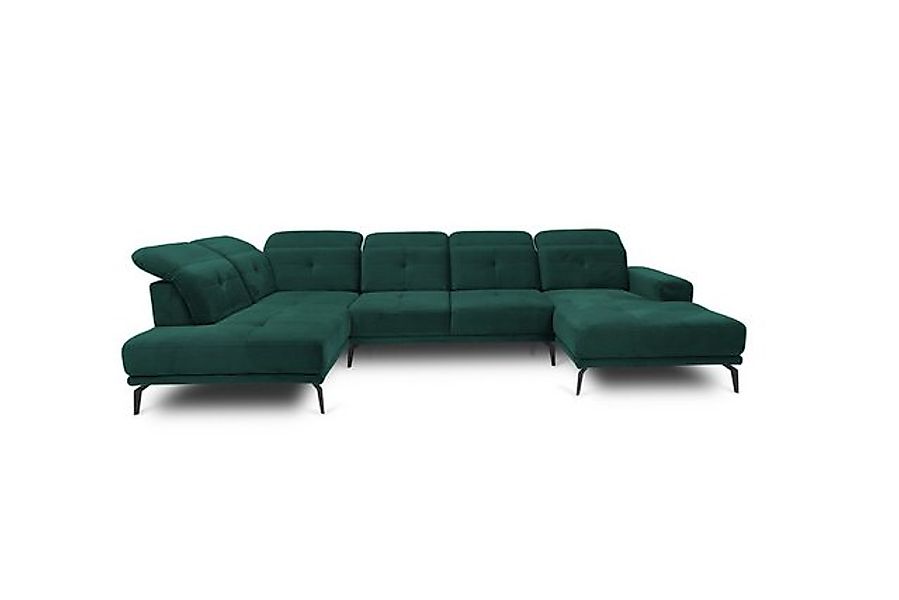 MOEBLO Ecksofa BRETI, Schwarz Metallbeine Eckcouch Wohnlandschaft Sofa mit günstig online kaufen